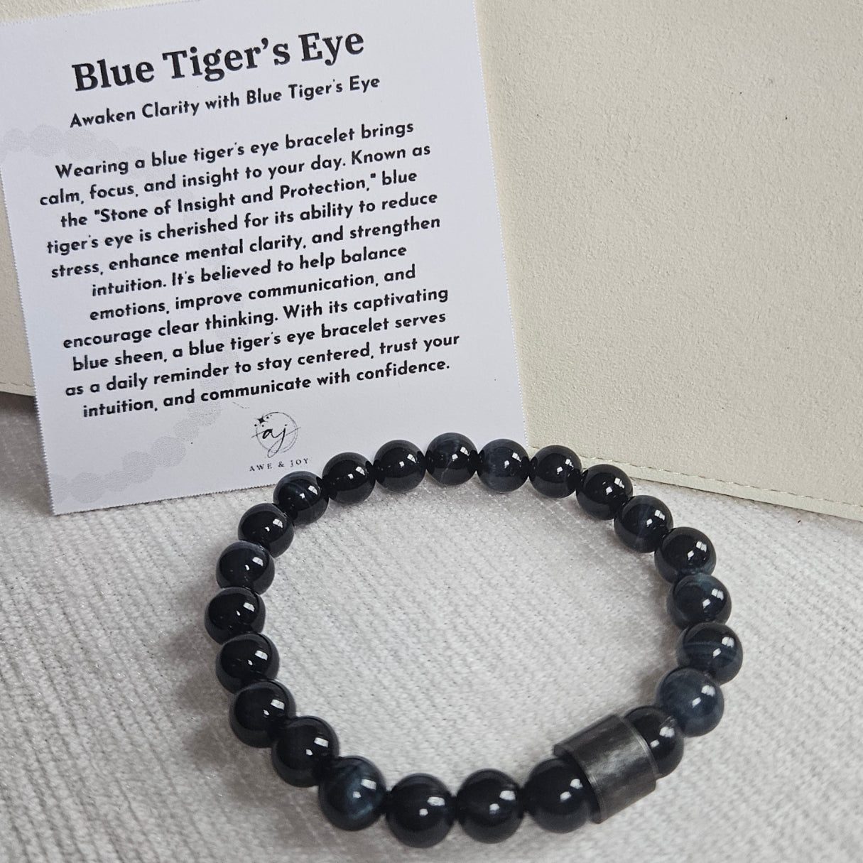 Men's 8mm Blue Tiger's Eye
