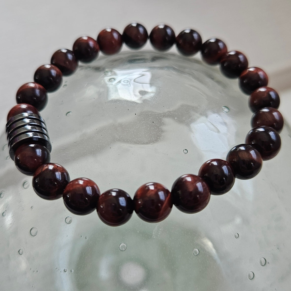 Men's 8mm Red Tiger's Eye
