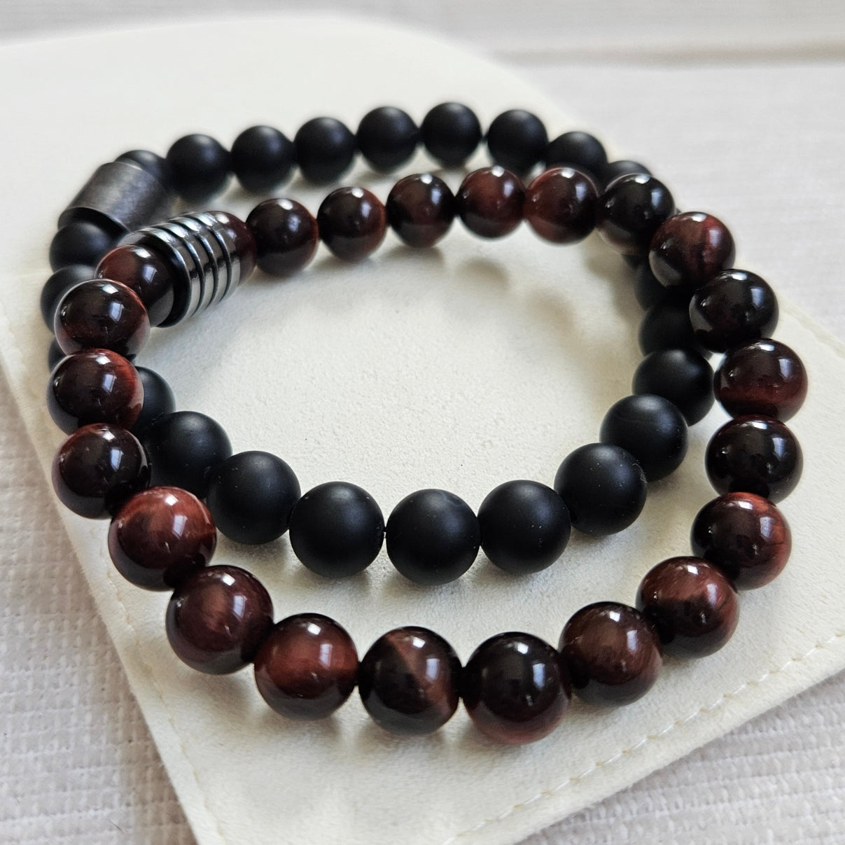 Men's 8mm Red Tiger's Eye