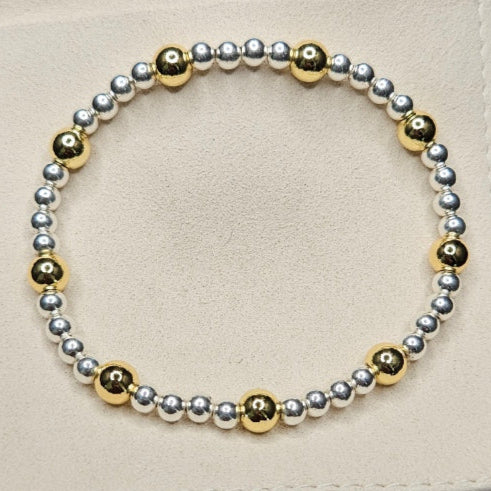 Mixed metals bracelet