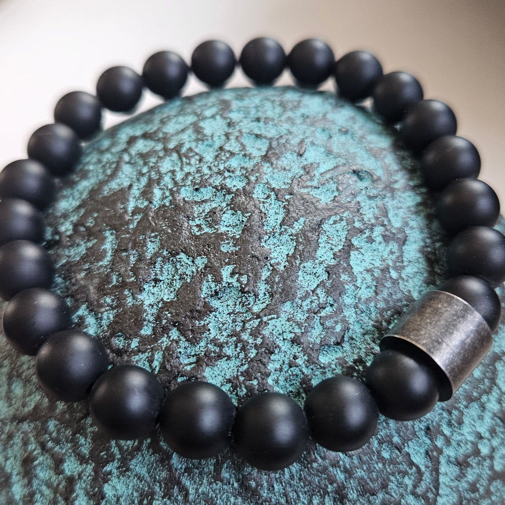 Men's 8mm Matte Black Onyx