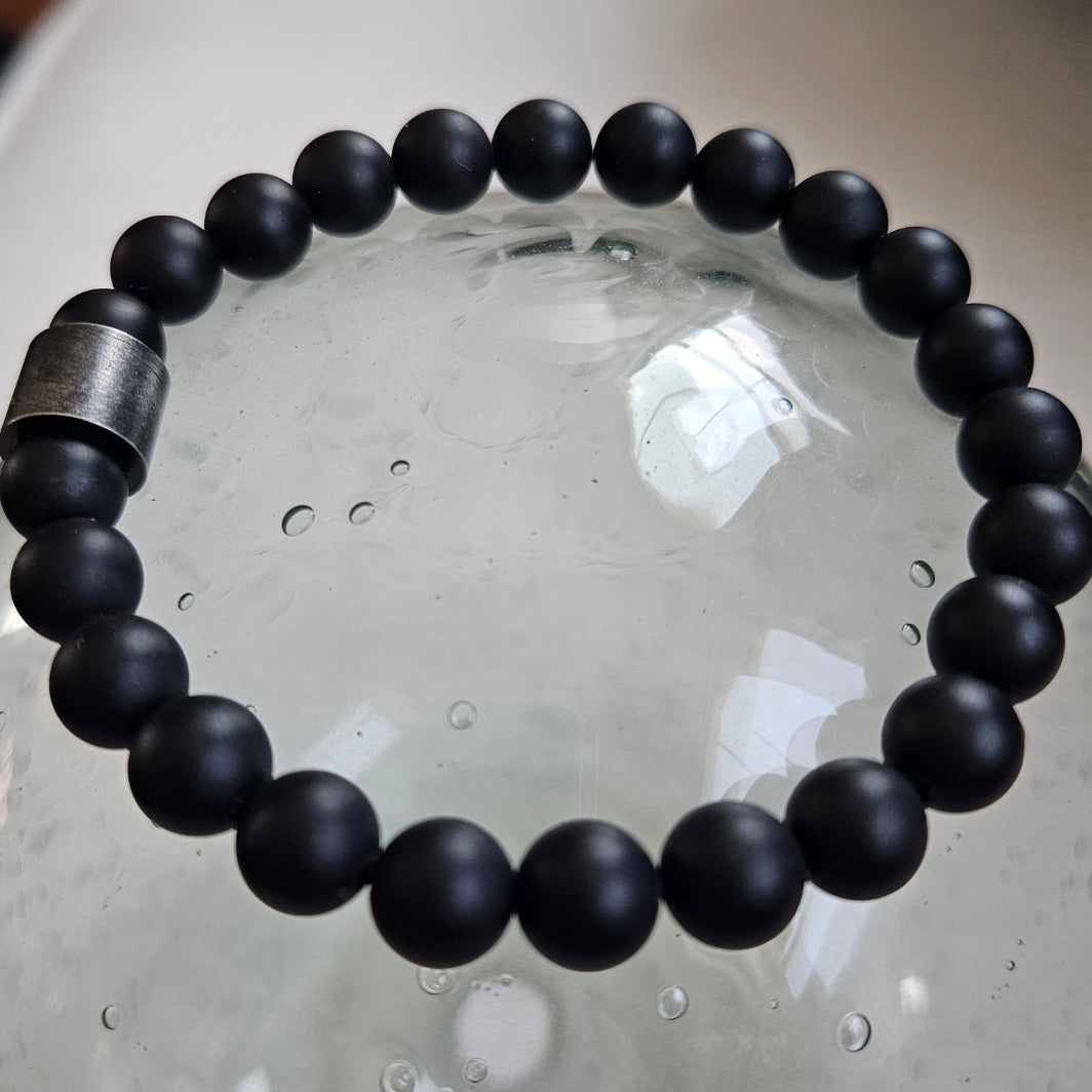 Men's 8mm Matte Black Onyx