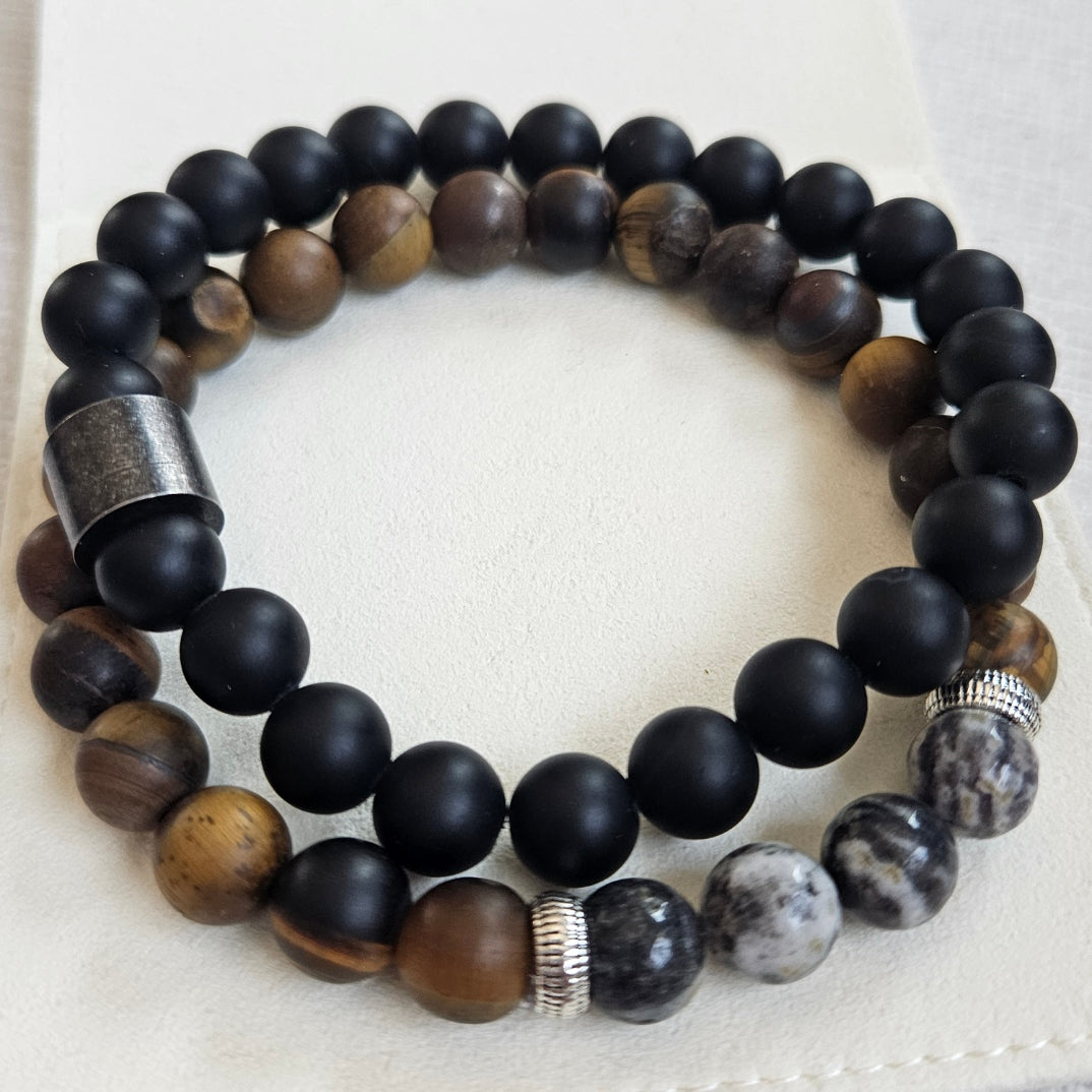 Men's 8mm Matte Black Onyx